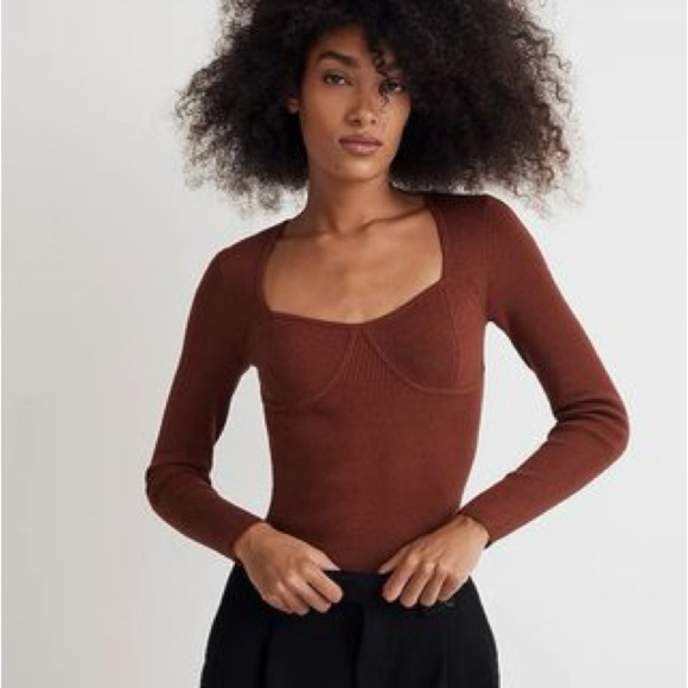 Madewell Ribbed Sweatheart Top
